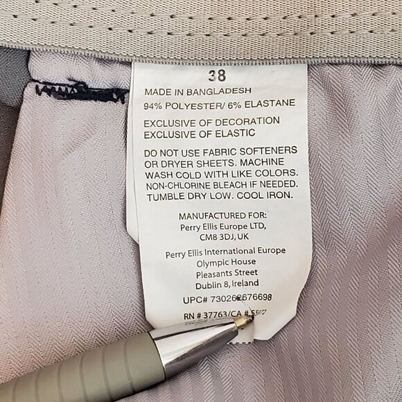 Callaway Mens Size 38 Blue Gray Textured Golf Shorts Flat Front Polyester Blend - Picture 3 of 7